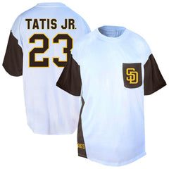 White/Brown Fernando Tatis Jr. San Diego Padres Profile Big & Tall Player Name & Number T-Shirt