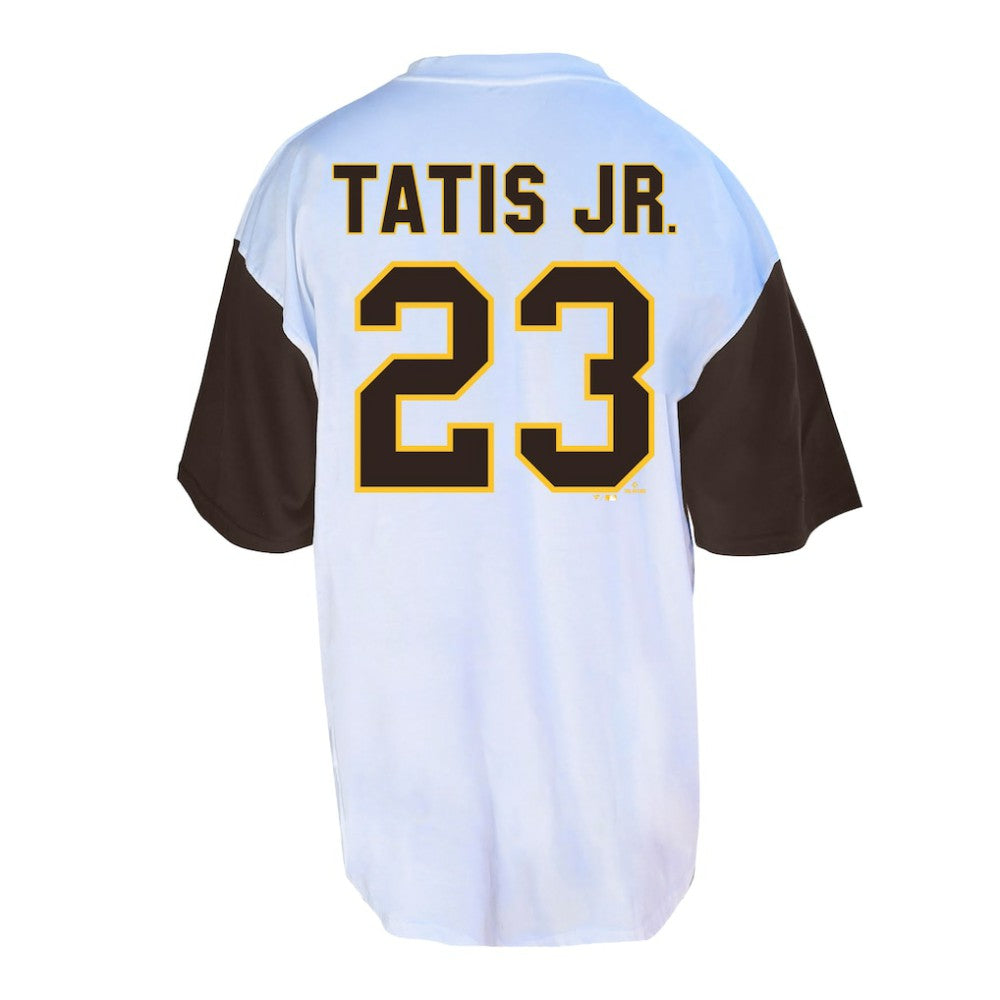 White/Brown Fernando Tatis Jr. San Diego Padres Profile Big & Tall Player Name & Number T-Shirt