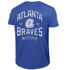 Royal Atlanta Braves Champion Vintage 3-Hit Tri-Blend T-Shirt