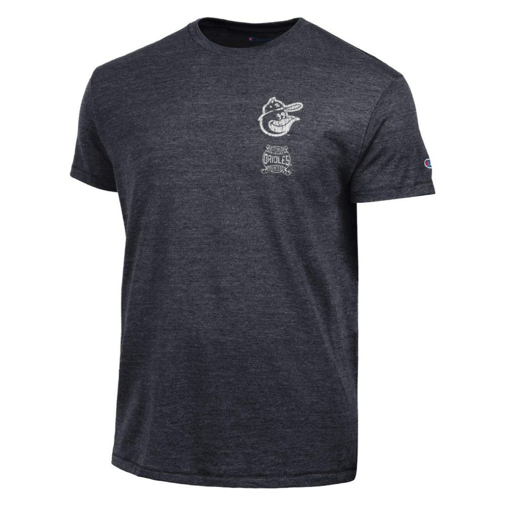 Black Baltimore Orioles Champion Vintage 3-Hit Tri-Blend T-Shirt