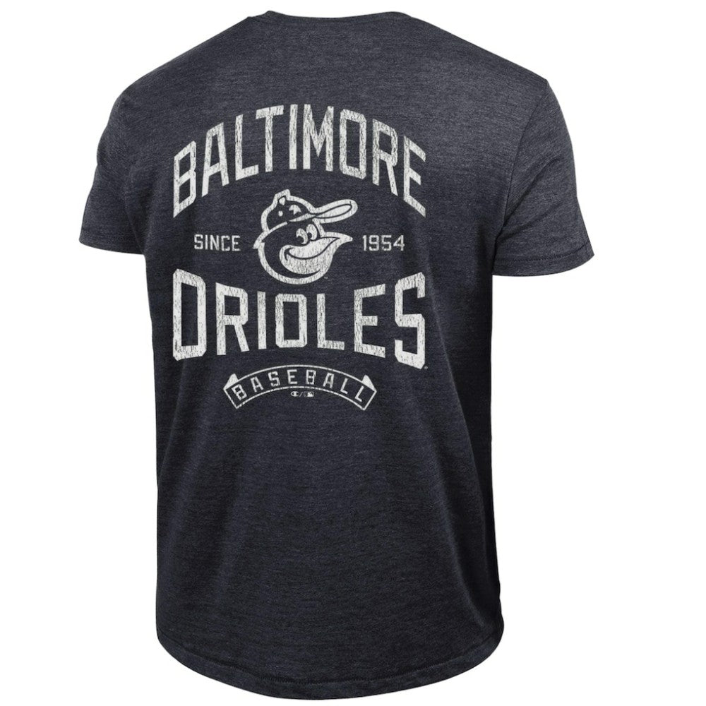 Black Baltimore Orioles Champion Vintage 3-Hit Tri-Blend T-Shirt