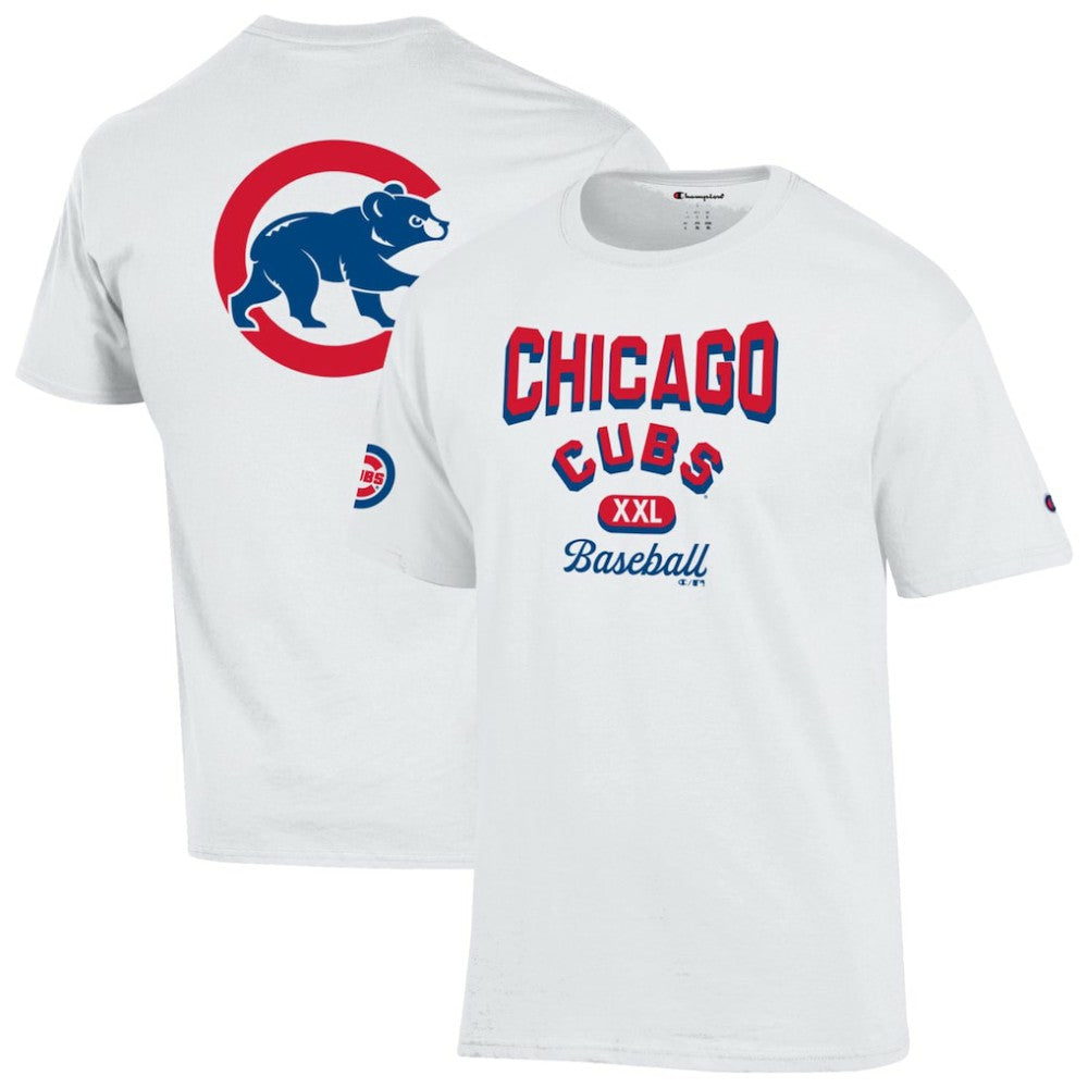 White Chicago Cubs Champion 3-Hit Jersey T-Shirt