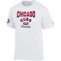 White Chicago Cubs Champion 3-Hit Jersey T-Shirt