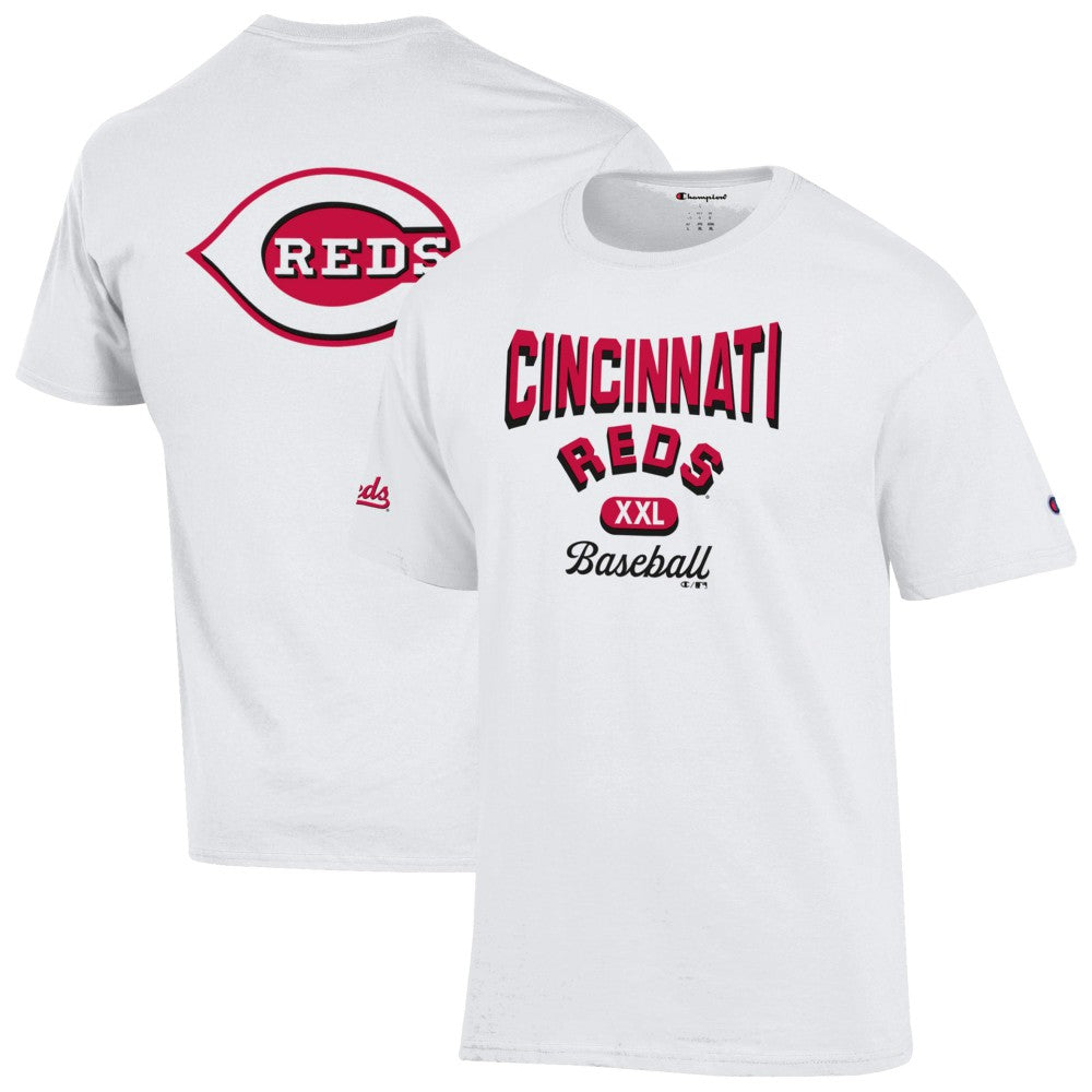 White Cincinnati Reds Champion 3-Hit Jersey T-Shirt