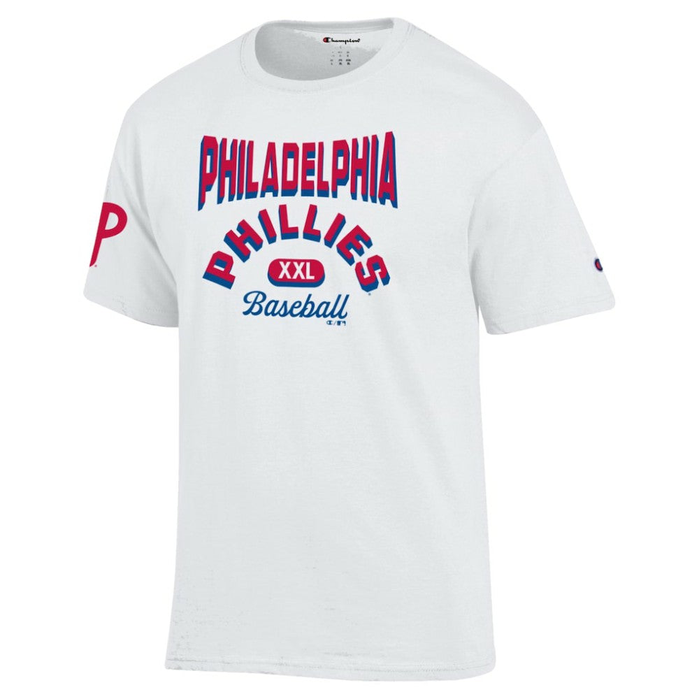 White Philadelphia Phillies Champion 3-Hit Jersey T-Shirt