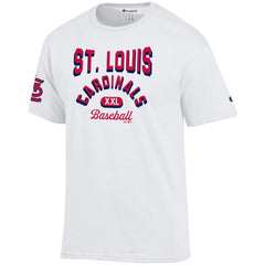 White St. Louis Cardinals Champion 3-Hit Jersey T-Shirt