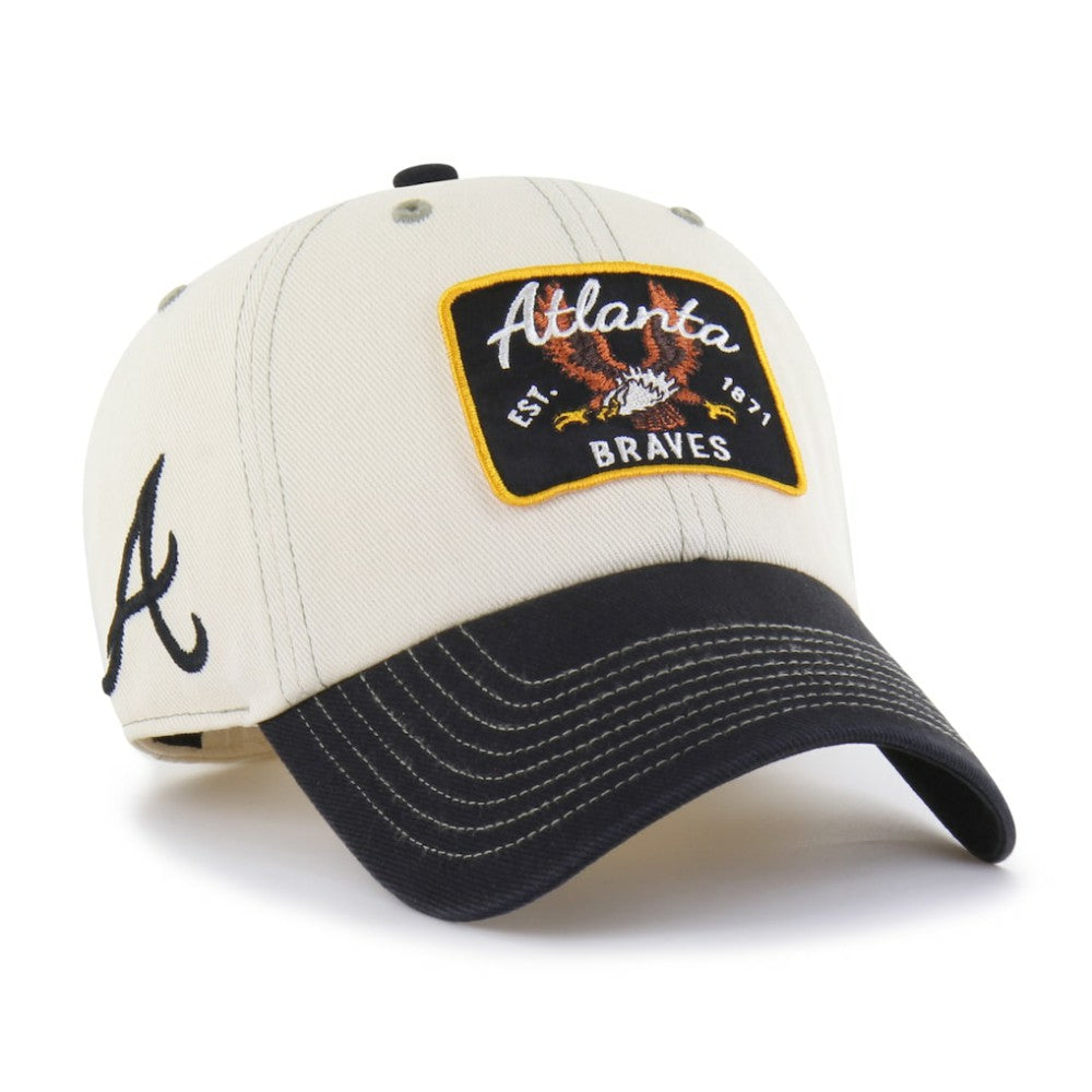 Natural/Black Atlanta Braves '47 Keepsake Collection Clean Up Adjustable Hat