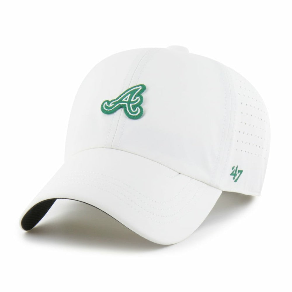 White Atlanta Braves '47 Elevated Greens Clean Up Adjustable Hat