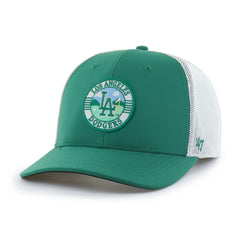 Kelly Green/White Los Angeles Dodgers '47 Elevated Greens Adjustable Trucker Hat