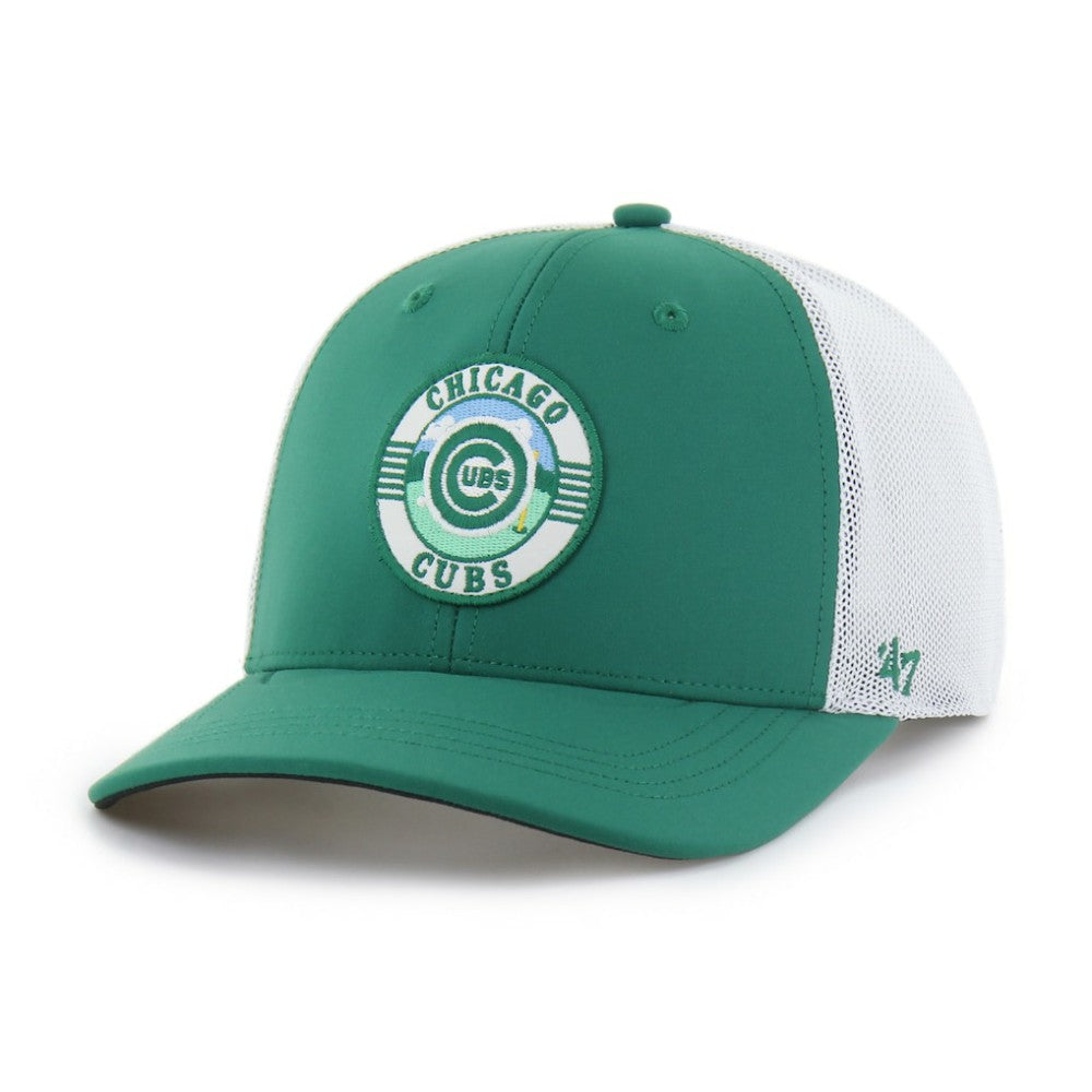 Kelly Green/White Chicago Cubs '47 Elevated Greens Adjustable Trucker Hat