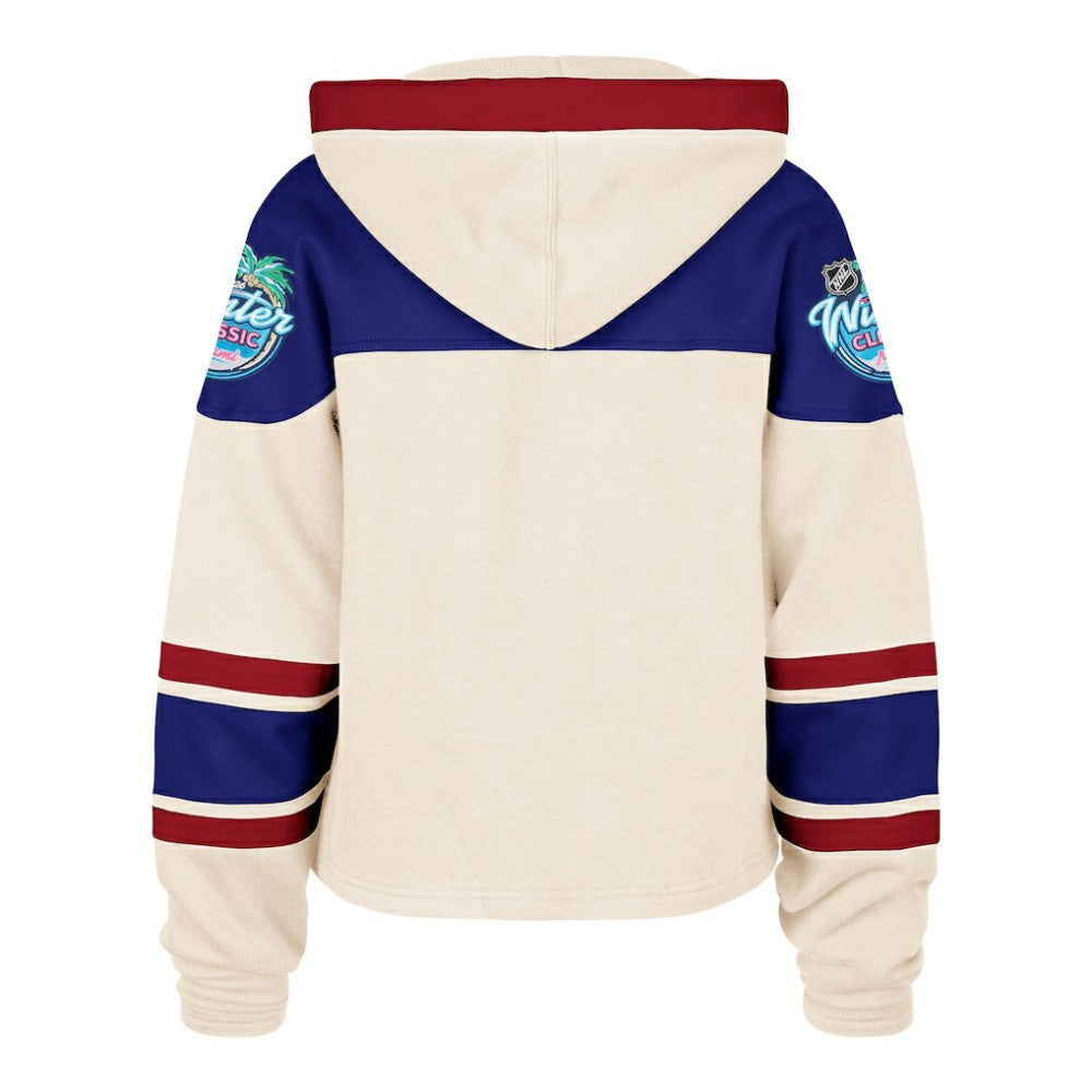 NHL New York Rangers '47 Women's 2026 NHL Winter Classic Cropped Superior Lacer Hoodie