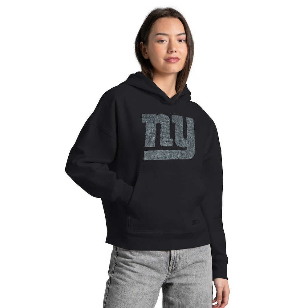 Starter Women's Rhinestone Relaxed Hoodie - New York Giants Hoodies