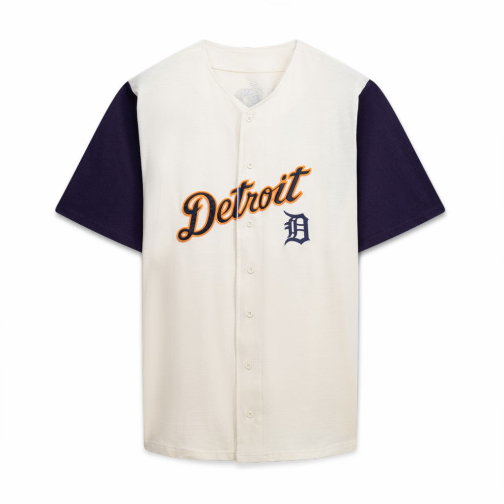Cream/Navy Detroit Tigers Profile Big & Tall Two-Color Fashion Jersey