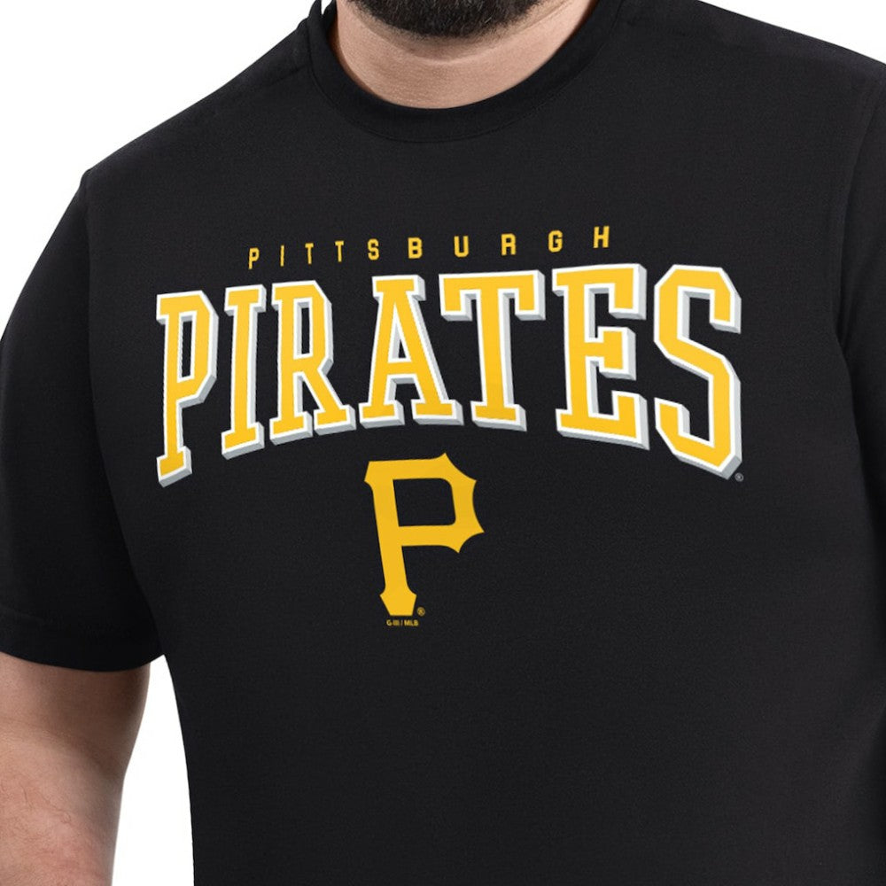 Black Pittsburgh Pirates G-III Sports by Carl Banks Adaptive Classic Team Spirit T-Shirt