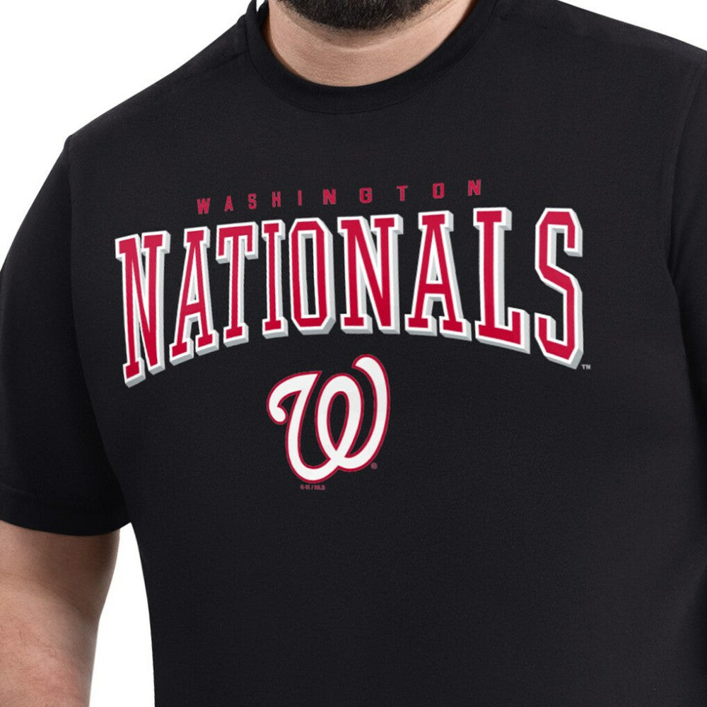 Black Washington Nationals G-III Sports by Carl Banks Adaptive Classic Team Spirit T-Shirt