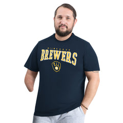 Navy Milwaukee Brewers G-III Sports by Carl Banks Adaptive Classic Team Spirit T-Shirt