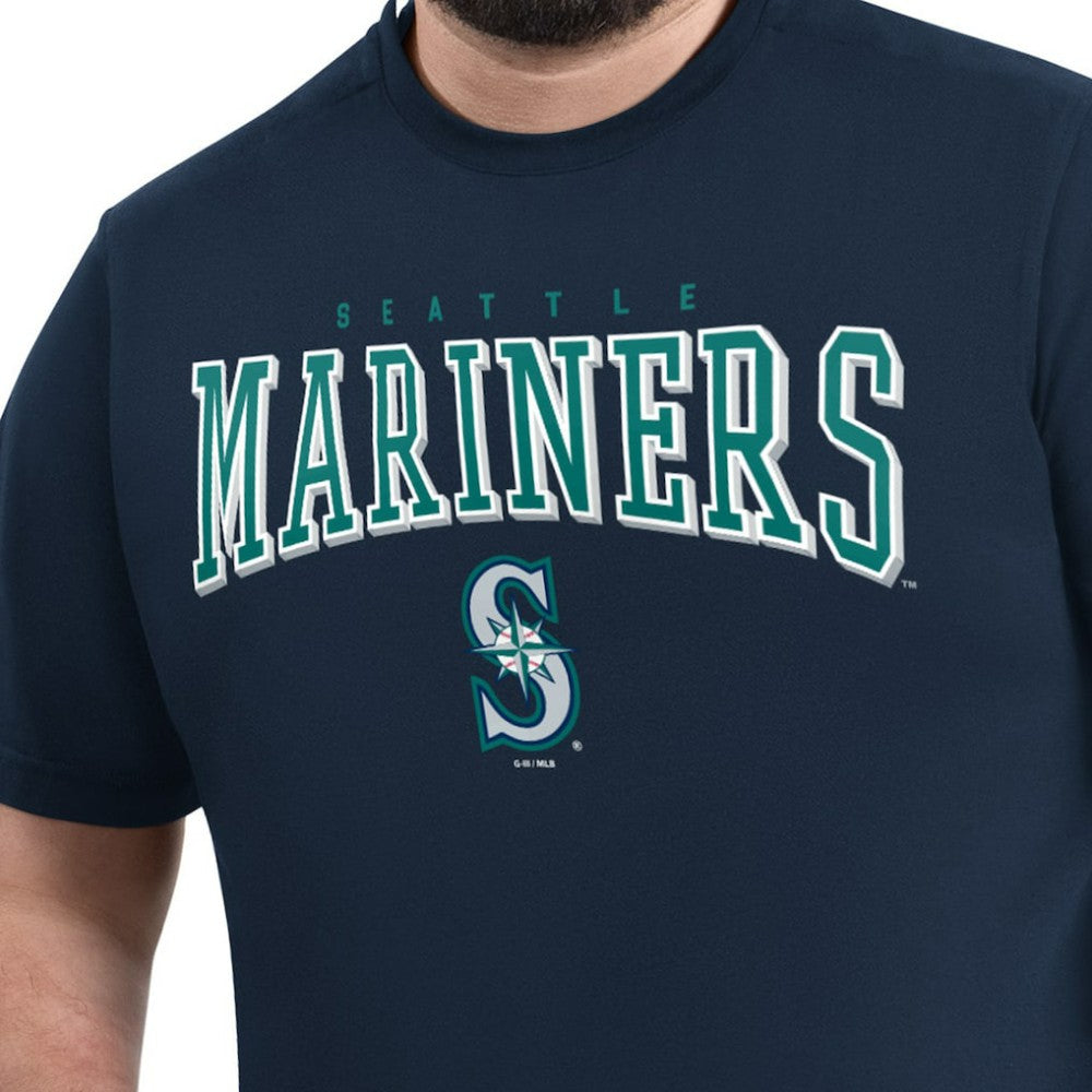 Navy Seattle Mariners G-III Sports by Carl Banks Adaptive Classic Team Spirit T-Shirt