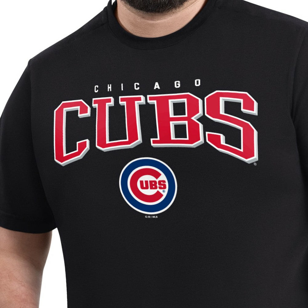 Black Chicago Cubs G-III Sports by Carl Banks Adaptive Classic Team Spirit T-Shirt