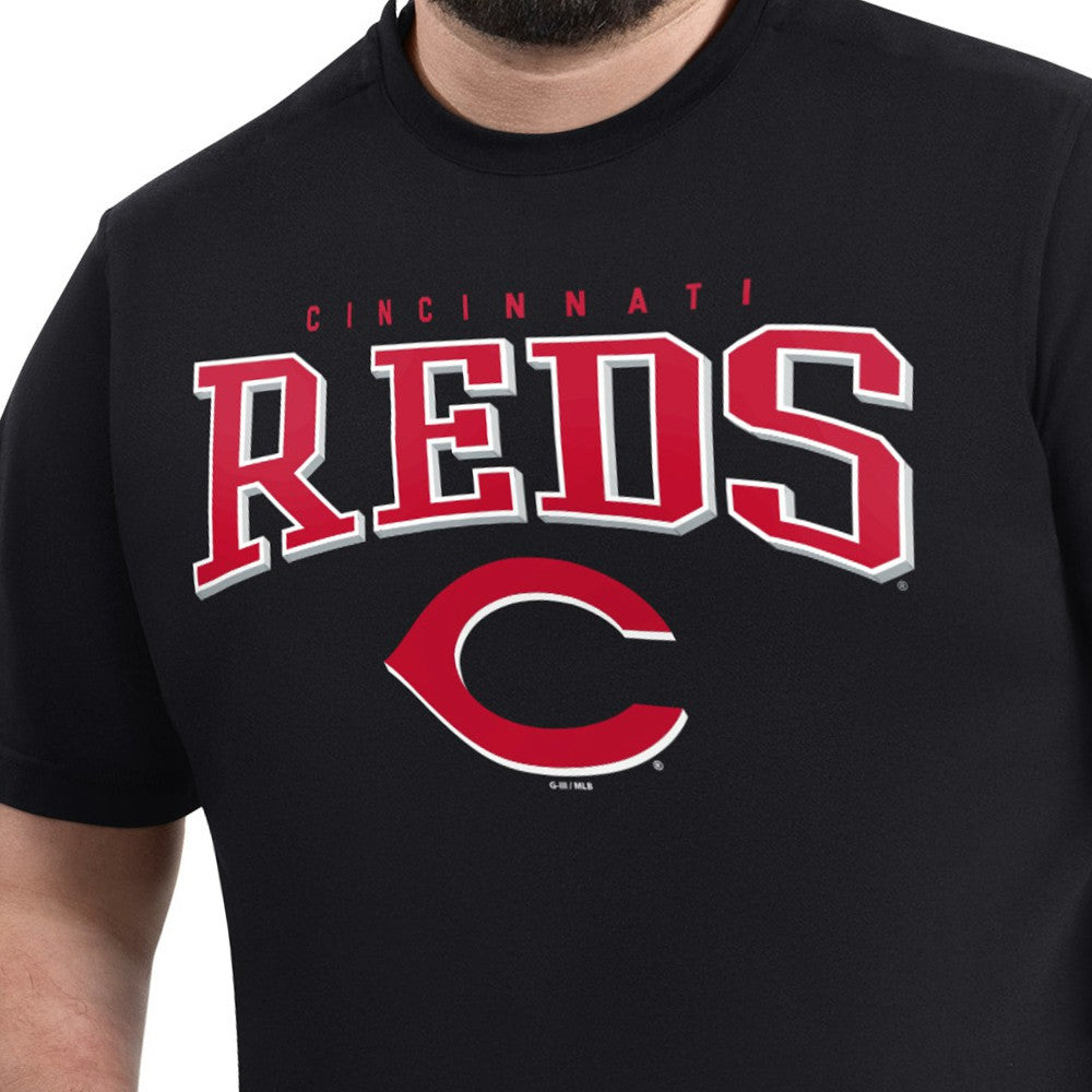 Black Cincinnati Reds G-III Sports by Carl Banks Adaptive Classic Team Spirit T-Shirt