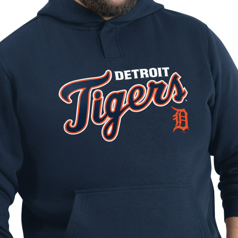 Navy Detroit Tigers G-III Sports by Carl Banks Adaptive Lockup Fleece Hoodie