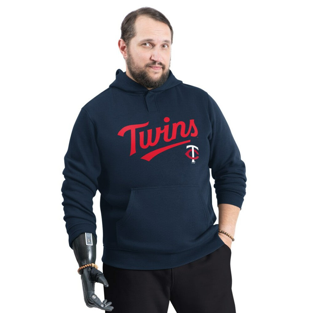 Navy Minnesota Twins G-III Sports by Carl Banks Adaptive Lockup Fleece Hoodie
