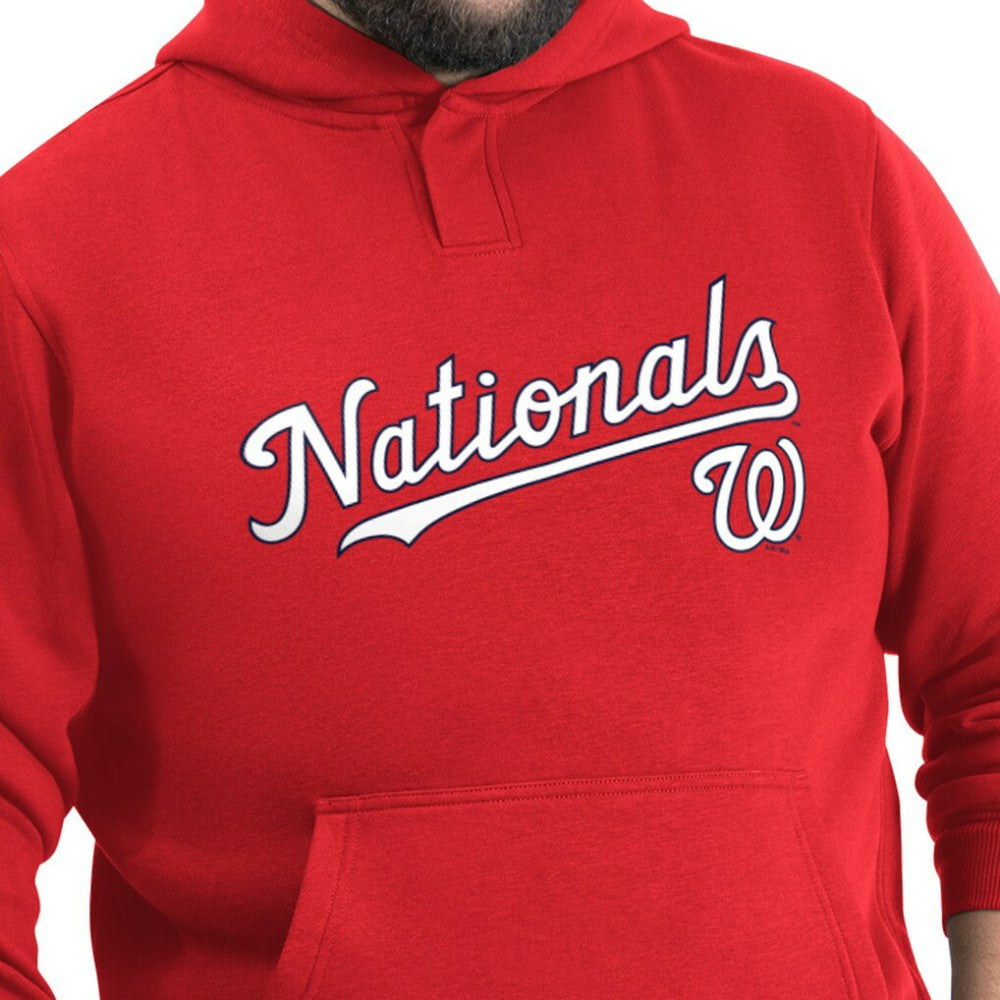 Red Washington Nationals G-III Sports by Carl Banks Adaptive Lockup Fleece Hoodie