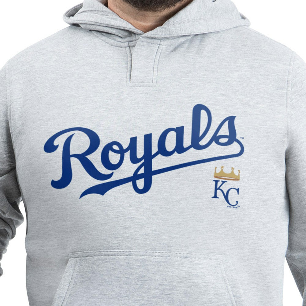 Gray Kansas City Royals G-III Sports by Carl Banks Adaptive Lockup Fleece Hoodie