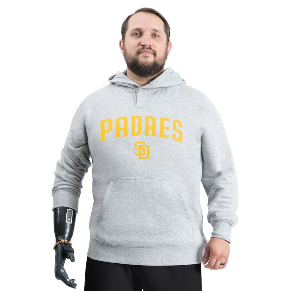 Gray San Diego Padres G-III Sports by Carl Banks Adaptive Lockup Fleece Hoodie