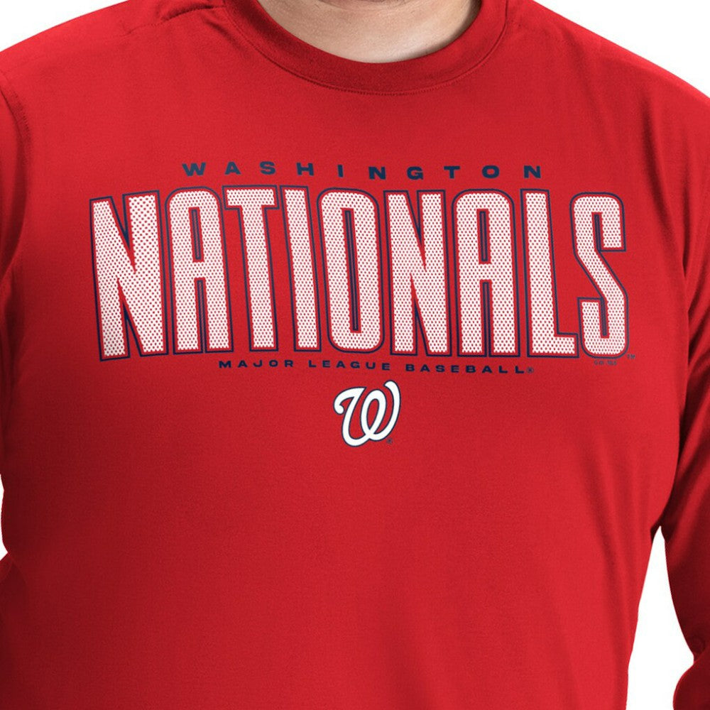 Red Washington Nationals G-III Sports by Carl Banks Adaptive Long Sleeve T-Shirt