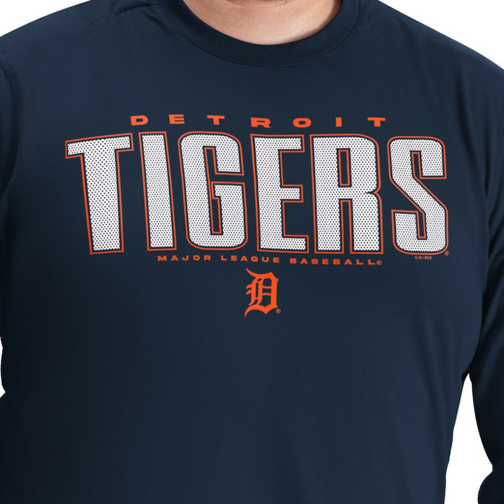 Navy Detroit Tigers G-III Sports by Carl Banks Adaptive Long Sleeve T-Shirt
