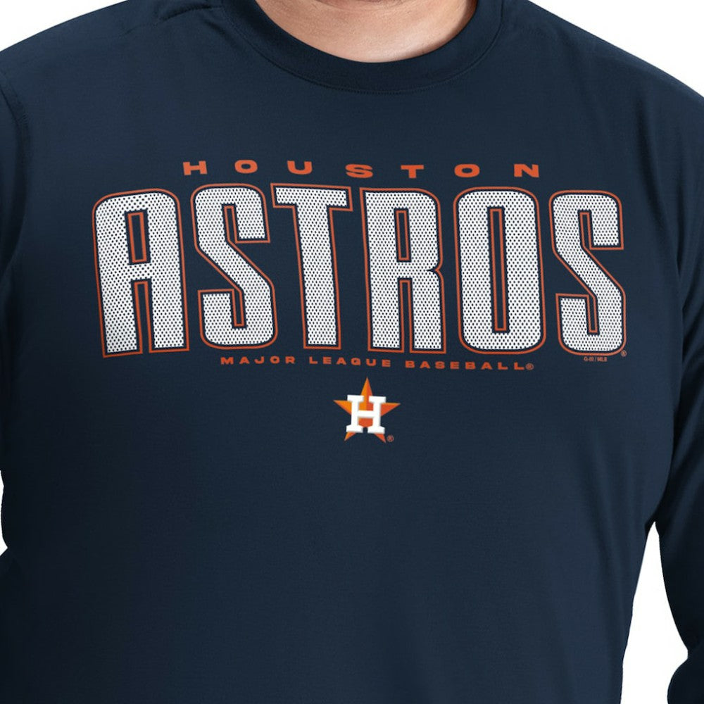 Navy Houston Astros G-III Sports by Carl Banks Adaptive Long Sleeve T-Shirt