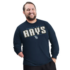 Navy Tampa Bay Rays G-III Sports by Carl Banks Adaptive Long Sleeve T-Shirt