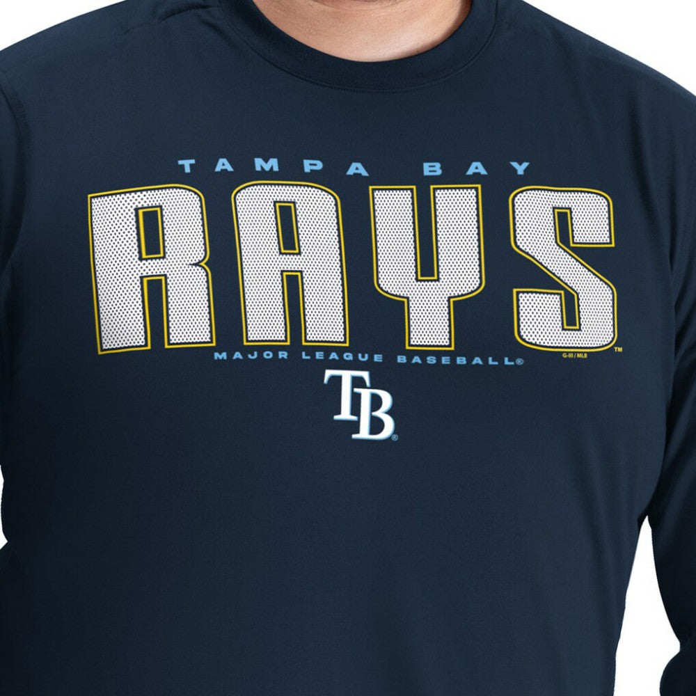 Navy Tampa Bay Rays G-III Sports by Carl Banks Adaptive Long Sleeve T-Shirt