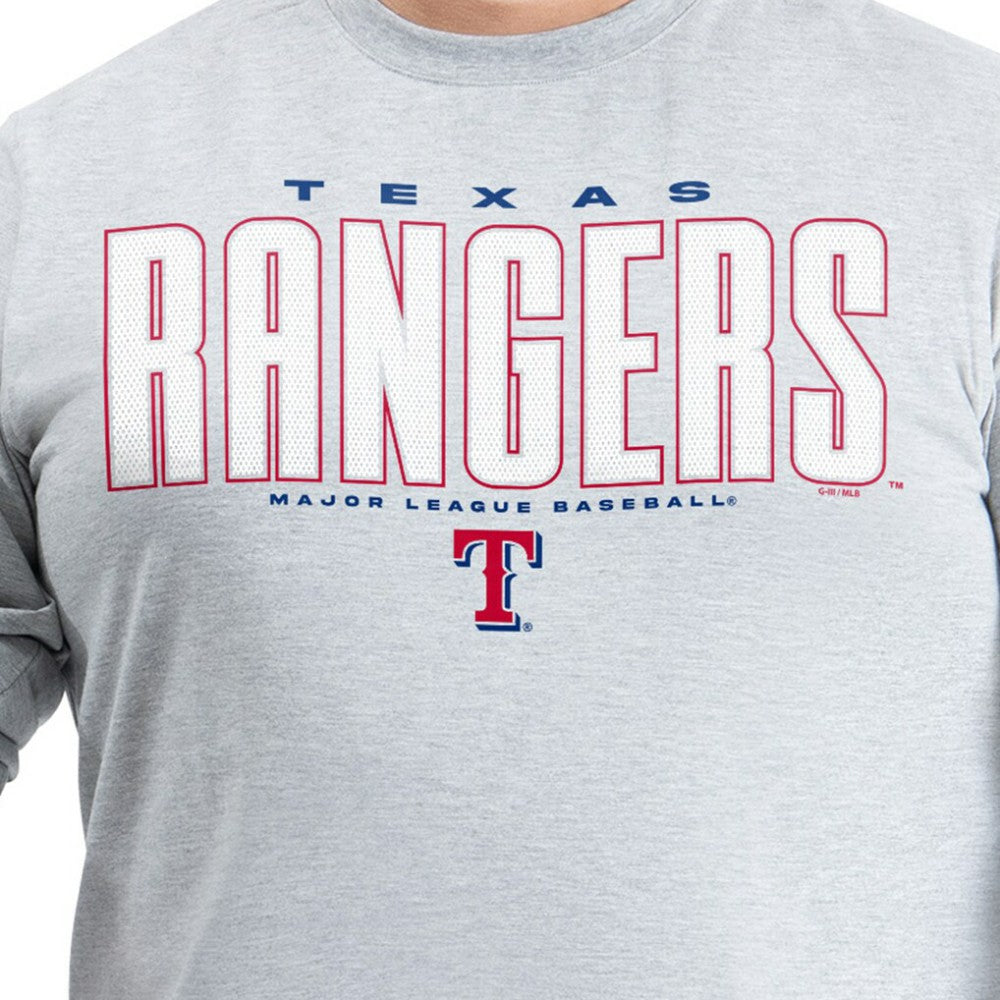 Gray Texas Rangers G-III Sports by Carl Banks Adaptive Long Sleeve T-Shirt