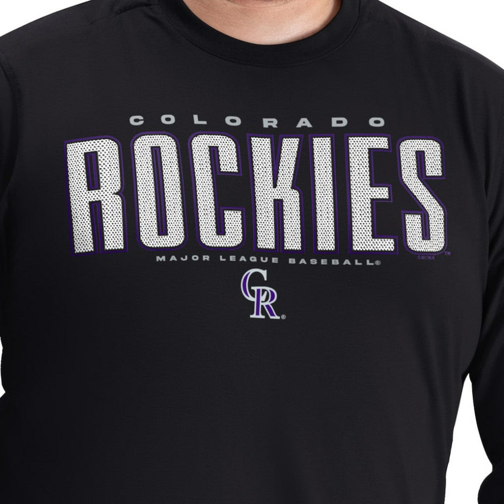 Black Colorado Rockies G-III Sports by Carl Banks Adaptive Long Sleeve T-Shirt