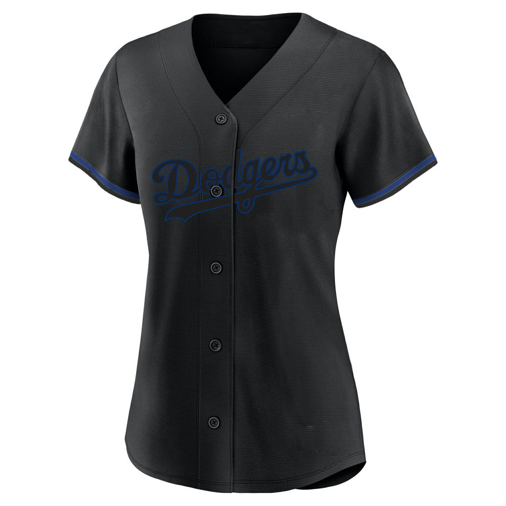Black Shohei Ohtani Los Angeles Dodgers Profile Women's Plus Size Player Name & Number Fashion Jersey