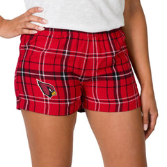 Concepts Sport Women's Ultimate Flannel Shorts - Arizona Cardinals Shorts