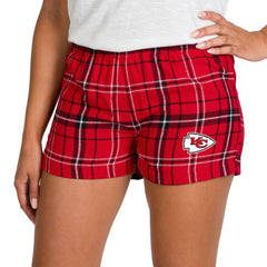 Concepts Sport Women's Ultimate Flannel Shorts - Kansas City Chiefs Shorts