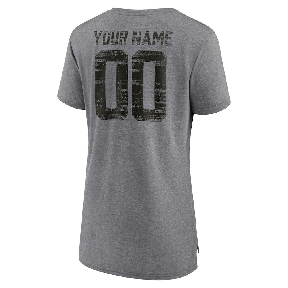 Women's Heritage Custom Name & Number Tri-Blend T-Shirt - Atlanta Falcons T-shirts
