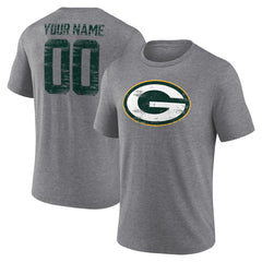 Heritage Custom Name & Number Tri-Blend T-Shirt - Green Bay Packers T-shirts