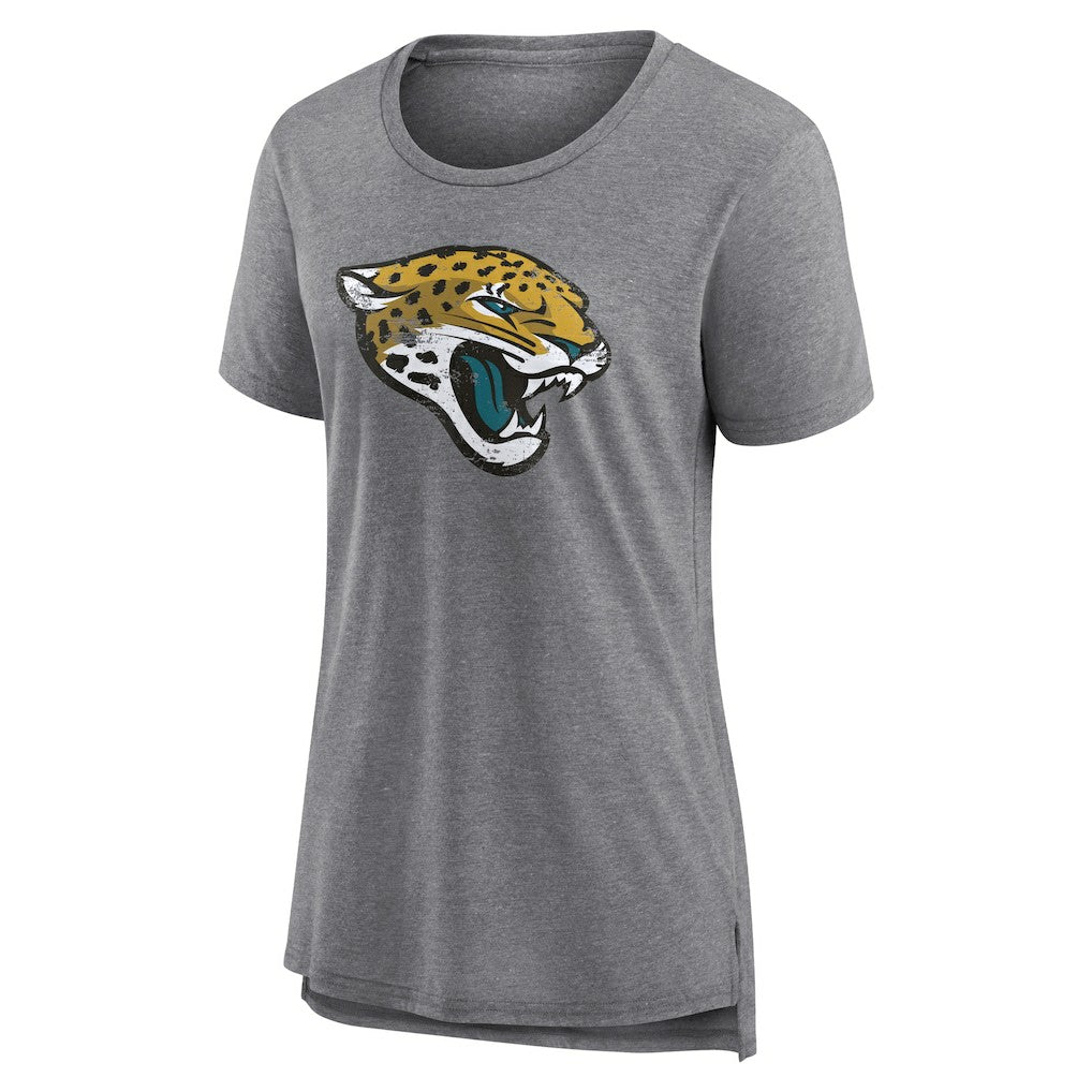 Women's Heritage Custom Name & Number Tri-Blend T-Shirt - Jacksonville Jaguars T-shirts