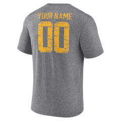 Heritage Custom Name & Number Tri-Blend T-Shirt - Los Angeles Chargers T-shirts