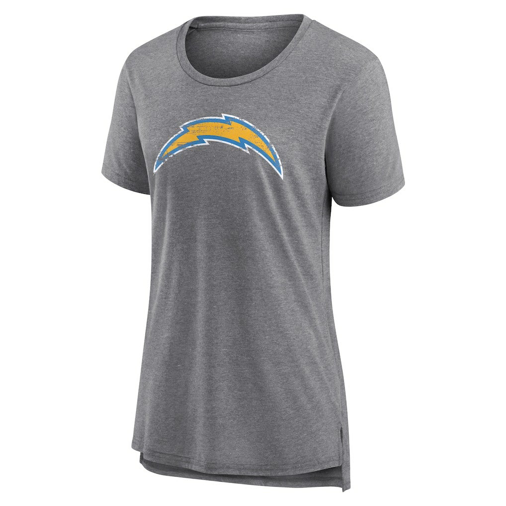 Women's Heritage Custom Name & Number Tri-Blend T-Shirt - Los Angeles Chargers T-shirts