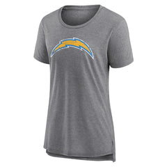 Women's Heritage Custom Name & Number Tri-Blend T-Shirt - Los Angeles Chargers T-shirts