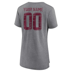 Women's Heritage Custom Name & Number Tri-Blend T-Shirt - Washington Commanders T-shirts