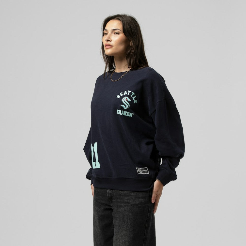 NHL Seattle Kraken Mitchell & Ness Women's Vintage Crewneck Sweatshirt