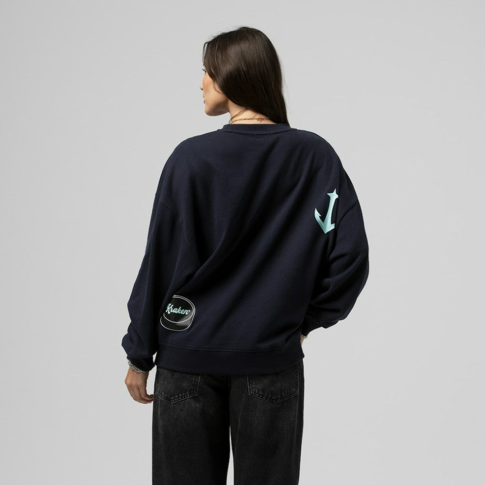 NHL Seattle Kraken Mitchell & Ness Women's Vintage Crewneck Sweatshirt