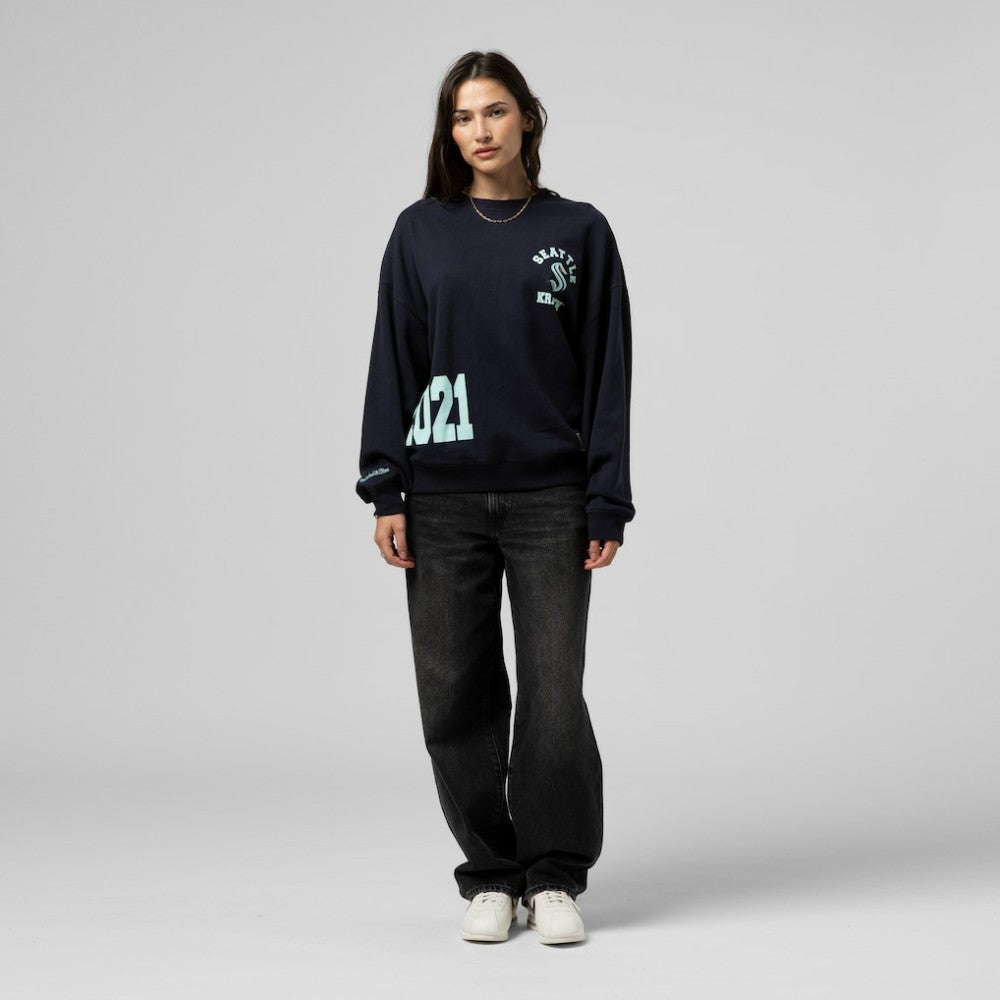NHL Seattle Kraken Mitchell & Ness Women's Vintage Crewneck Sweatshirt