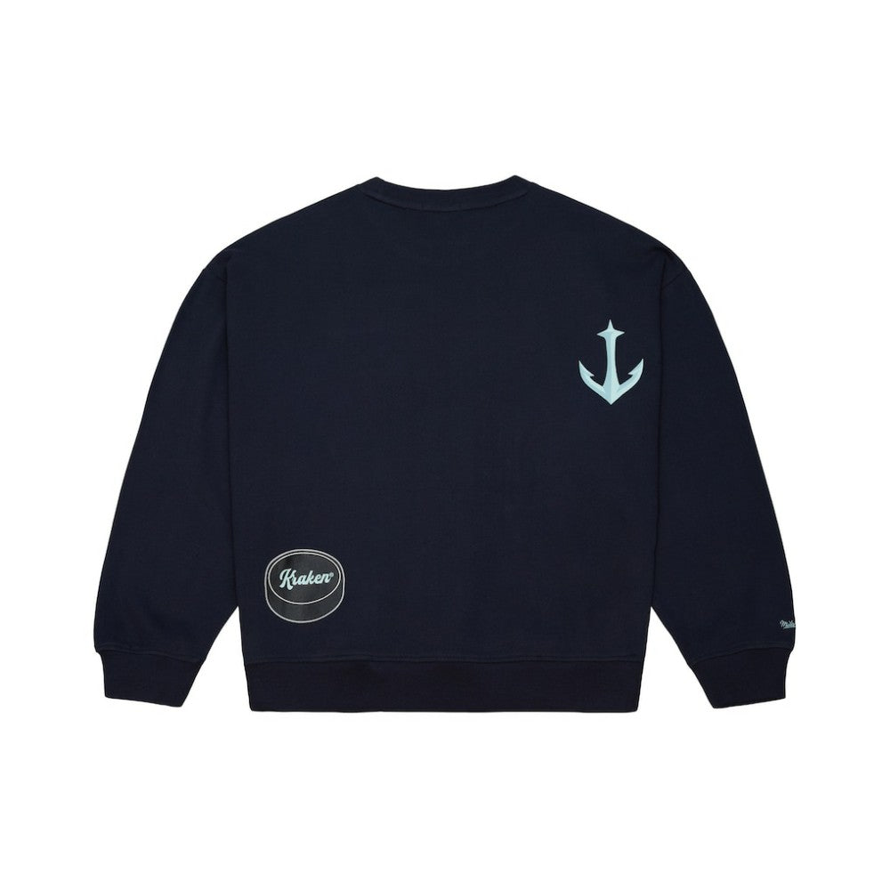 NHL Seattle Kraken Mitchell & Ness Women's Vintage Crewneck Sweatshirt