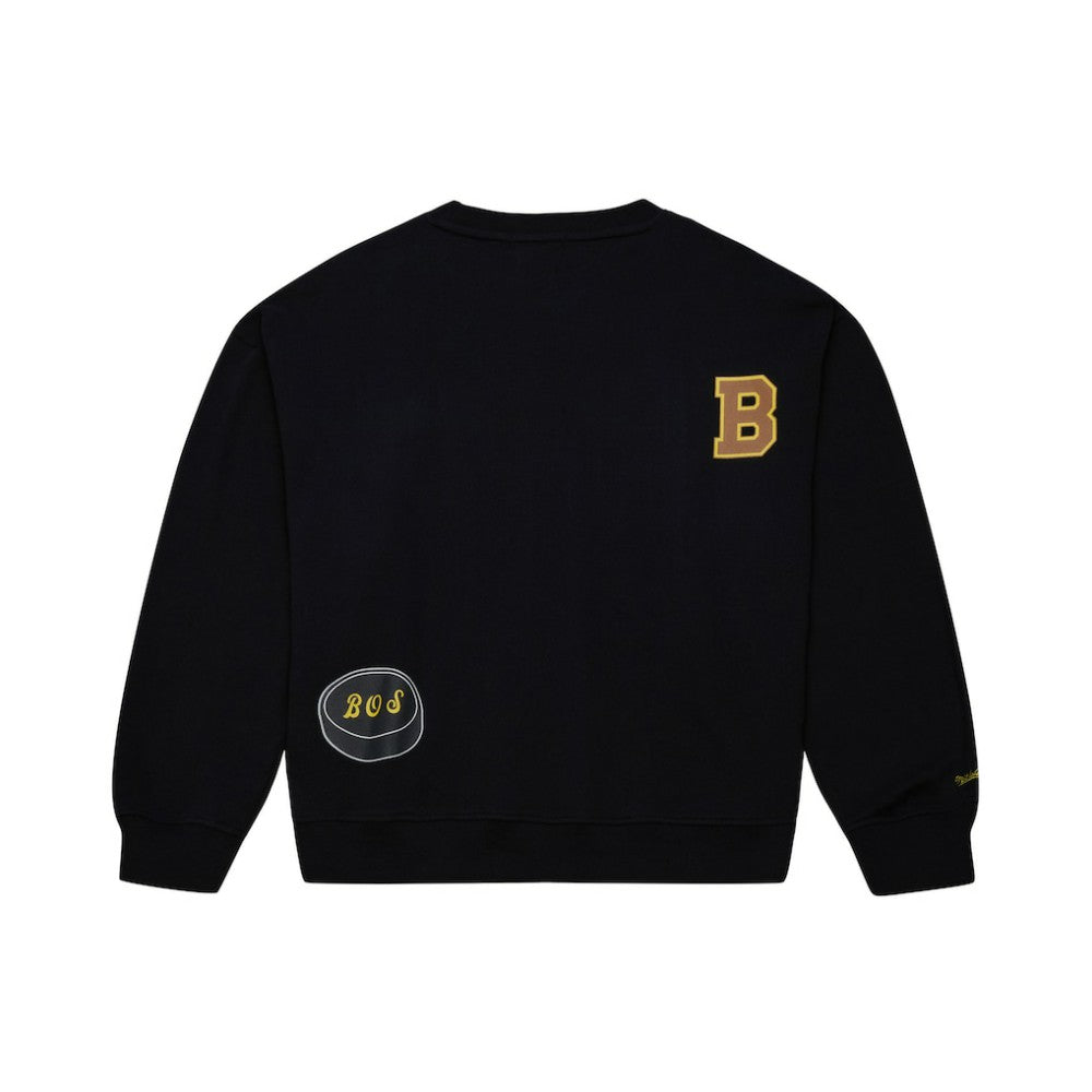 NHL Boston Bruins Mitchell & Ness Women's Vintage Crewneck Sweatshirt